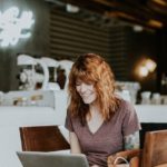 woman with laptop