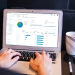 data scientist on laptop