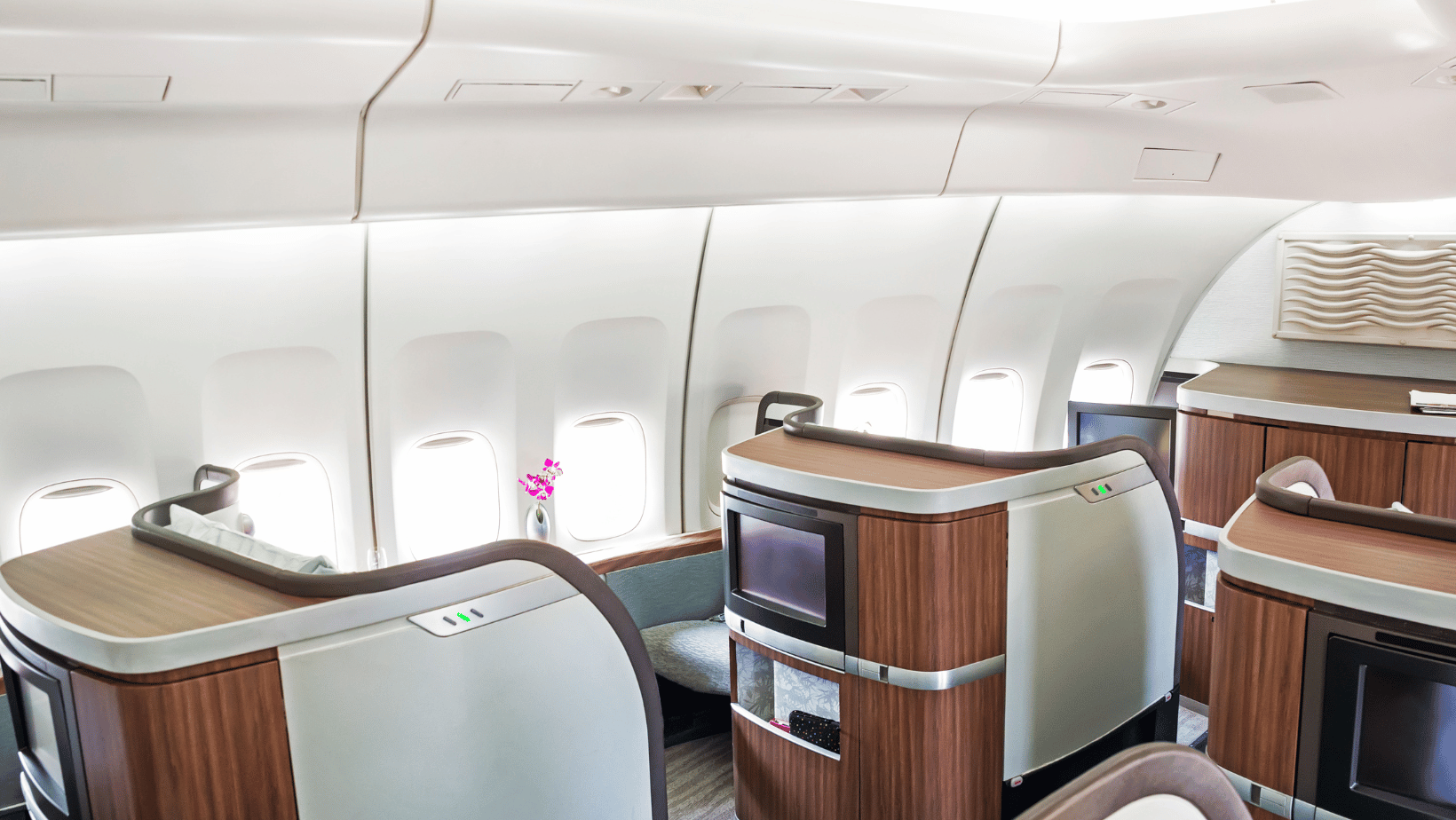 business class airline cabin